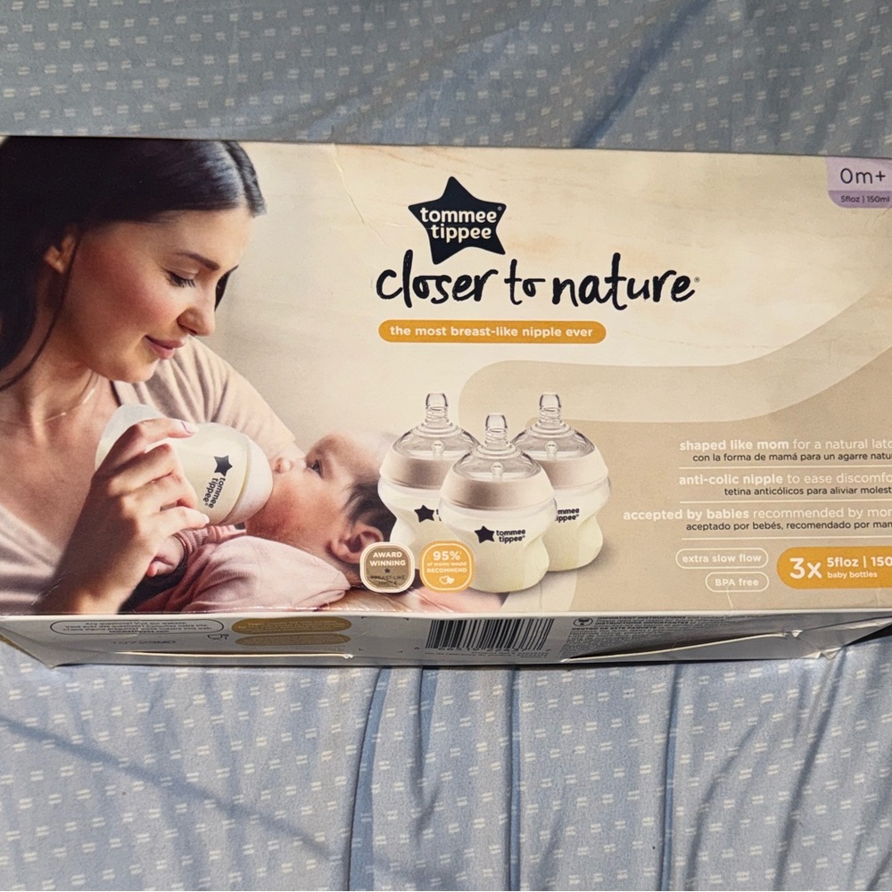 Tommee Tippee Closer to Nature Baby Bottle 5 Ounce 3 Count Bottles Feeding